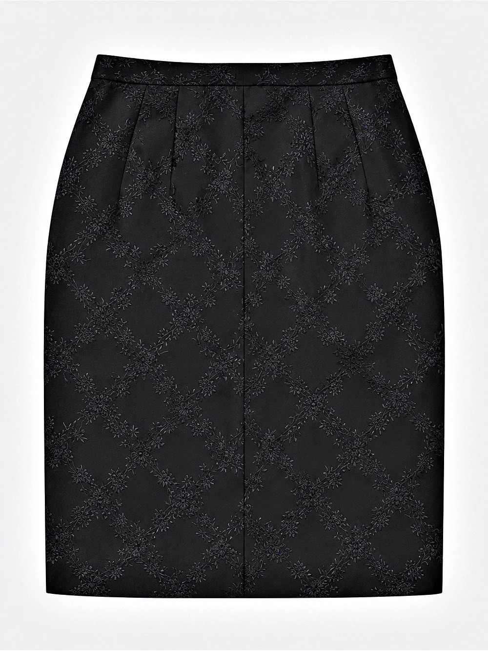 Floral Pencil Skirt in Black Size 12